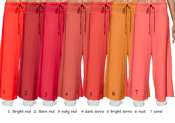 Basic palazzo broek van organische katoen/ organic cotton yoga pants