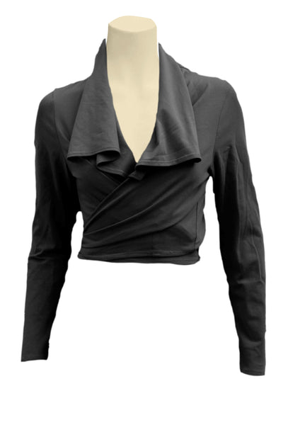 knoopvest  biologische katoen/ organic cotton wrap cardigan
