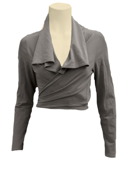 knoopvest  biologische katoen/ organic cotton wrap cardigan