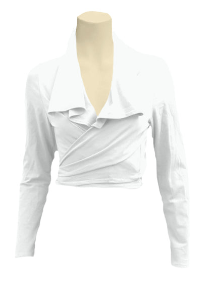 knoopvest  biologische katoen/ organic cotton wrap cardigan