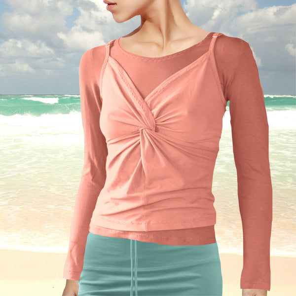 hemdje met knoop van organische katoen / organic cotton knot top