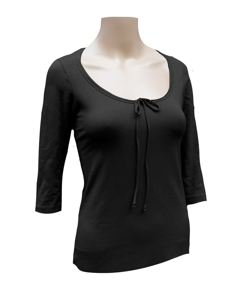 T shirt biologische katoen met 3/4 mouwtje / organic cotton basic t shirt , 3/4 sleeves