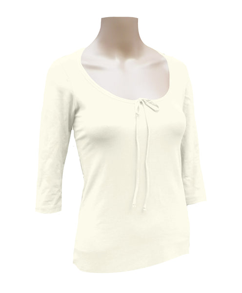 T shirt biologische katoen met 3/4 mouwtje / organic cotton basic t shirt , 3/4 sleeves