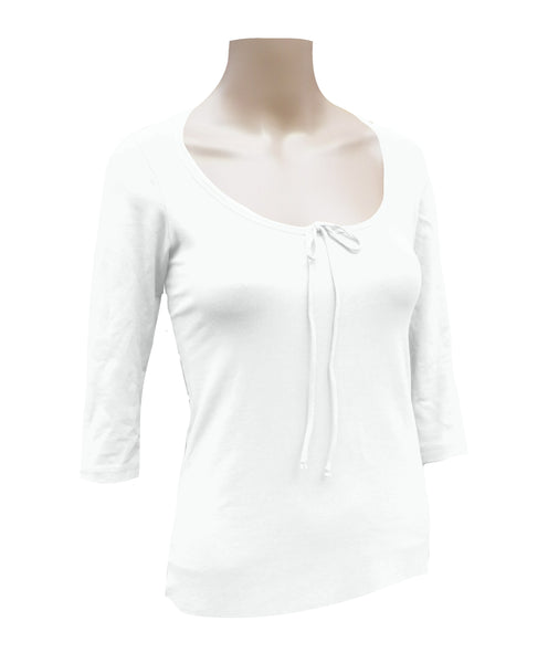 T shirt biologische katoen met 3/4 mouwtje / organic cotton basic t shirt , 3/4 sleeves