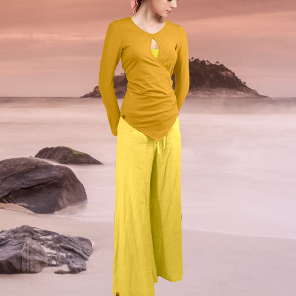 Shirt met overslag (ronde  hals)/ Shirt with wrap (deep round neck)