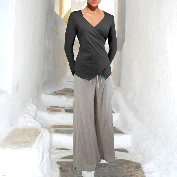 Shirt met overslag (V hals)/ Shirt with wrap (V neck)