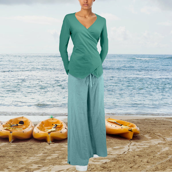 Shirt met overslag (V hals)/ Shirt with wrap (V neck)