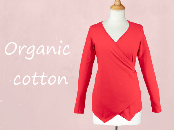 Shirt met overslag (V hals)/ Shirt with wrap (V neck)
