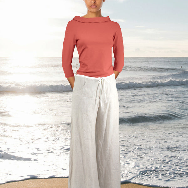 zomerbroek van linnen chambray / summer pants linen chambray