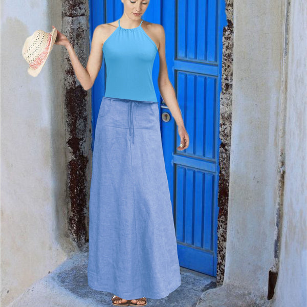 maxi rok in zomerlinnen / maxi  skirt in summer linen