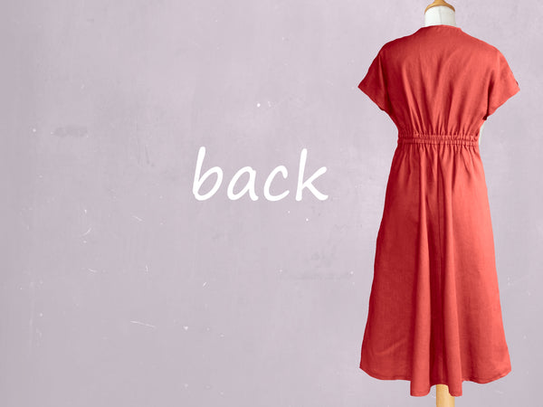 Zomers jurkje in linnen-katoen mix/  summery dress in linen-cotton mix