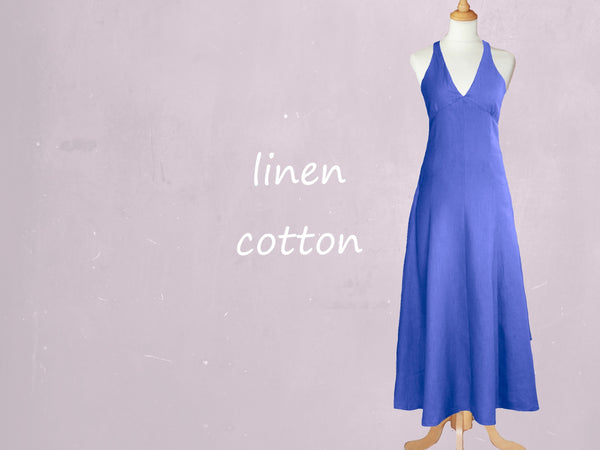 Lange Marlene jurk in linnen-katoen mix/  Maxi Marlene dress in linen-cotton mix