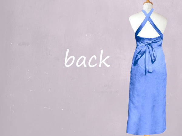 overgooier in linnen-katoen mix/ pinafore dress in linen-cotton mix