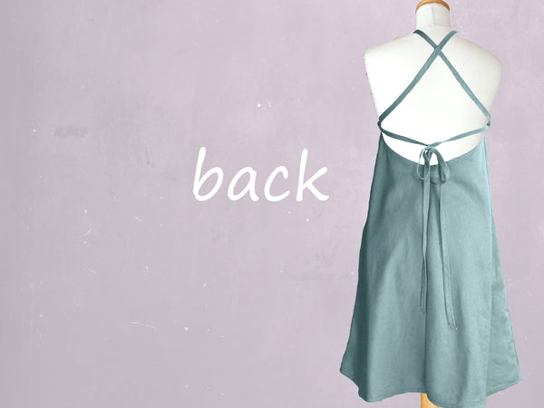 A lijn zomerjurkje in linnen-katoen mix/ summer swing dress