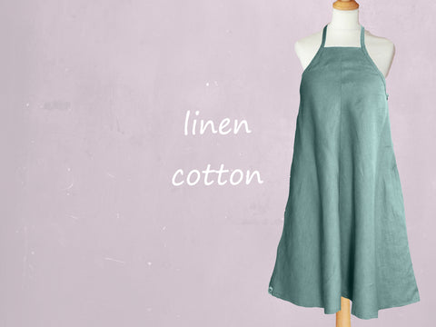 A lijn zomerjurkje in linnen-katoen mix/ summer swing dress