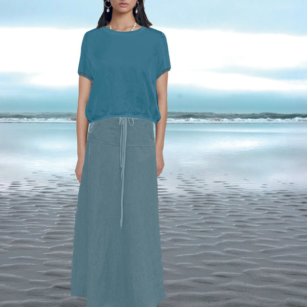 maxi rok in zomerlinnen / maxi  skirt in summer linen