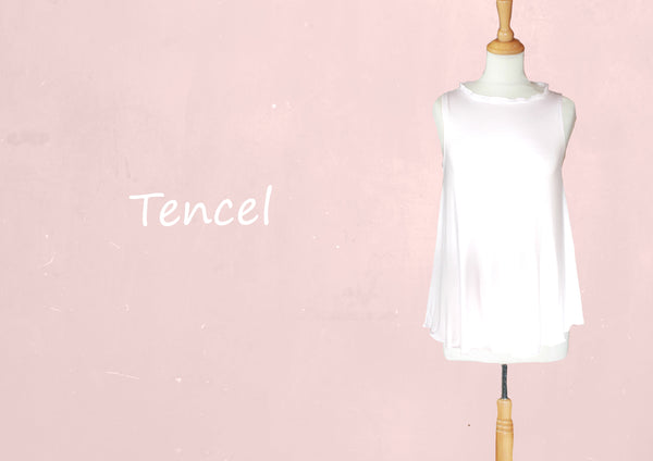 Tencel A lijn shirt met geschulpt boordje/ Tencel A line shirt with sculpted collar
