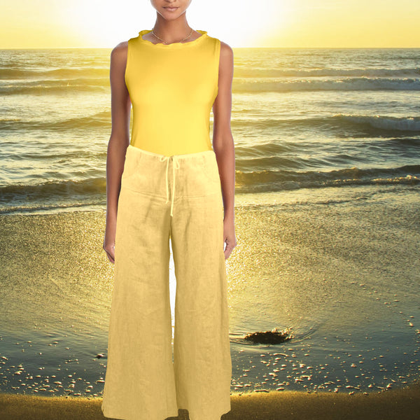 Tencel hemdje met geschulpt boordje/ Tencel camisole with sculpted collar