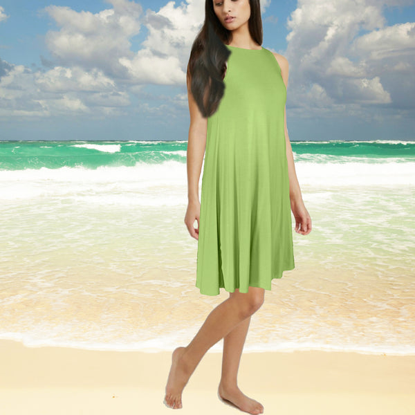Tencel A'lijn hemdjurk / Tencel sleeveless shirt dress