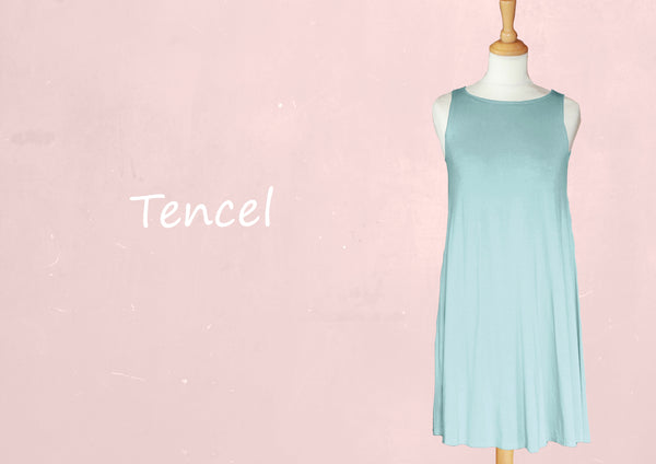Tencel A'lijn hemdjurk / Tencel sleeveless shirt dress