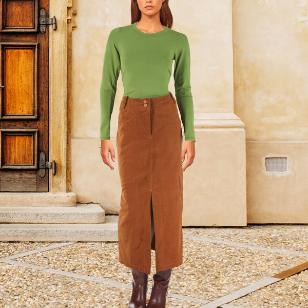 Tencel shirt ronde hals/ Tencel shirt with crow neck