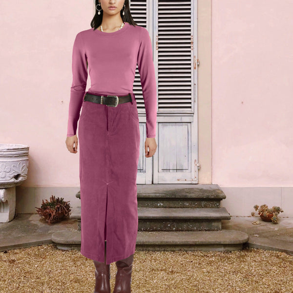 Tencel shirt ronde hals/ Tencel shirt with crow neck