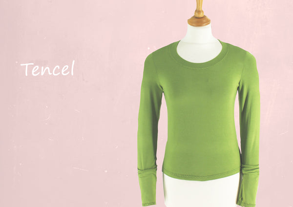 Tencel shirt ronde hals/ Tencel shirt with crow neck