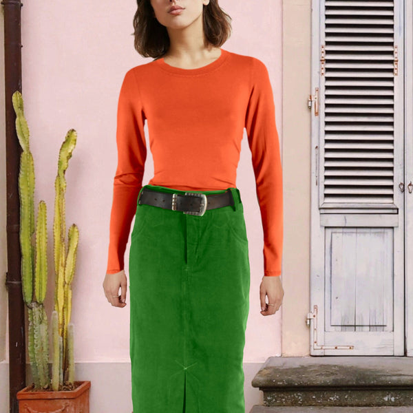 Tencel shirt ronde hals/ Tencel shirt with crow neck