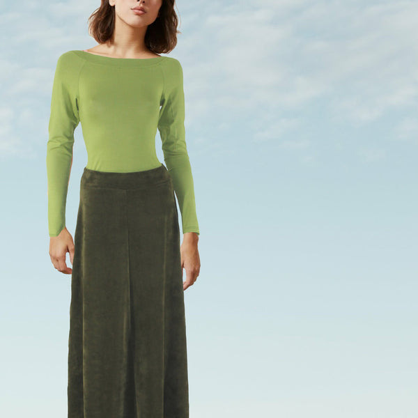 Tencel shirt met boothals/ Tencel shirt with boatneck
