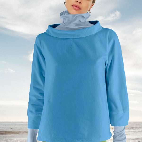 Tencel shirt met col/ Tencel shirt with col