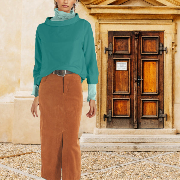 Tencel shirt met col/ Tencel shirt with col