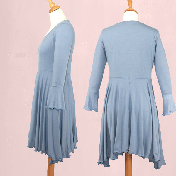 Tencel A'lijn tuniek met verhoogde taille en uitwaaierende schoot/ Tencel Tunic Top in hour glass