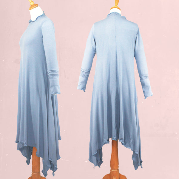 Lange Tencel A'lijn tuniek met symmetrische zoom / Long Tencel Tunic with A symetric hem