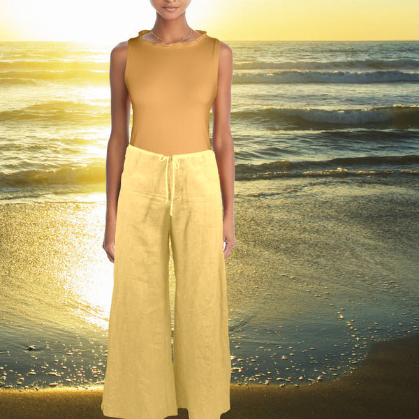 Tencel hemdje met geschulpt boordje/ Tencel camisole with sculpted collar