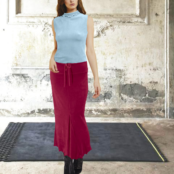 velours hemdje met geschulpt boordje / velvet tank top with scalloped collar