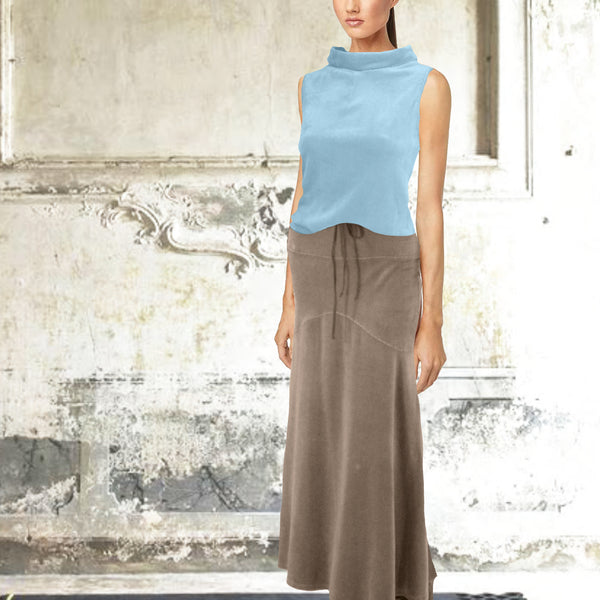 vintage velours hemdje met rolboordje / vintage velvet tank top with turtleneck