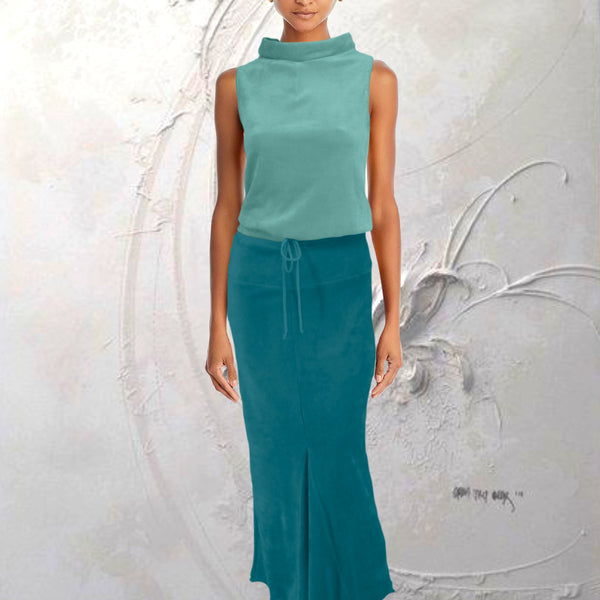 vintage velours hemdje met rolboordje / vintage velvet tank top with turtleneck