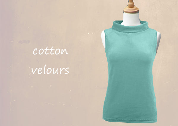 vintage velours hemdje met rolboordje / vintage velvet tank top with turtleneck