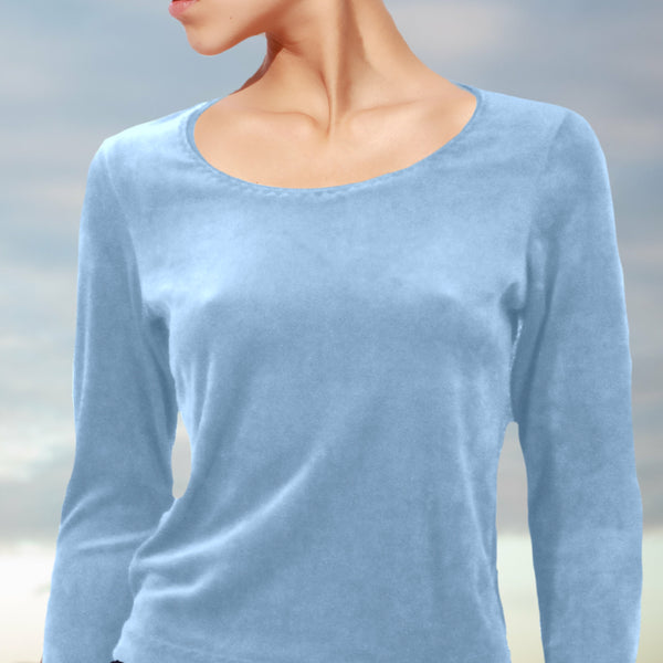 Basic shirt in velours/ Basic velvet shirt