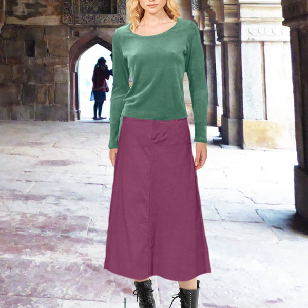 Midi rok van ribcord/ Corduroy midi skirt