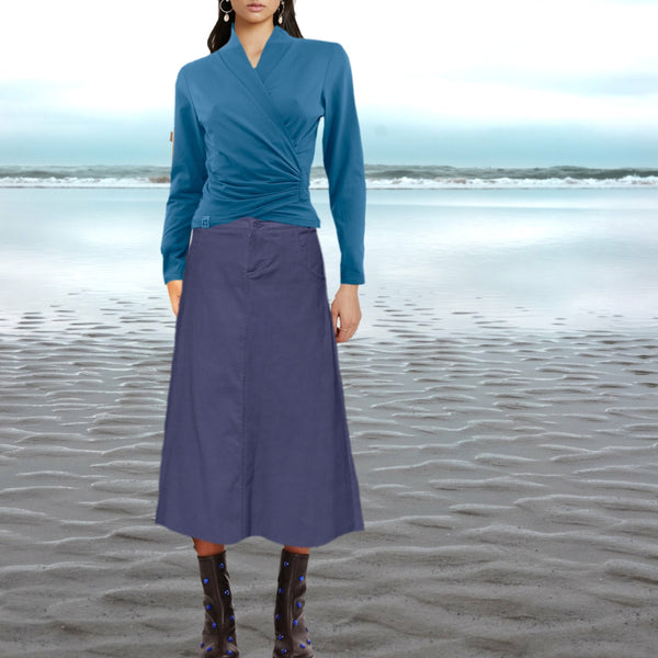Midi rok van ribcord/ Corduroy midi skirt