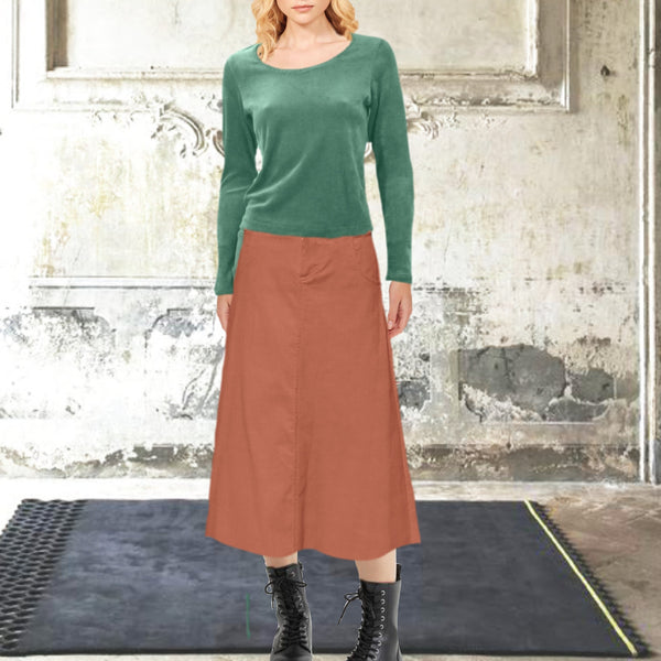 Midi rok van ribcord/ Corduroy midi skirt