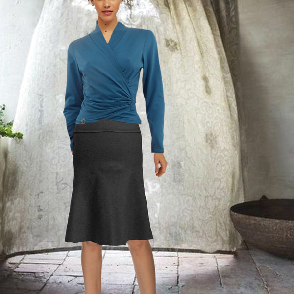 Wollen rok in zandloper lijn / Wool skirt in hourglass line