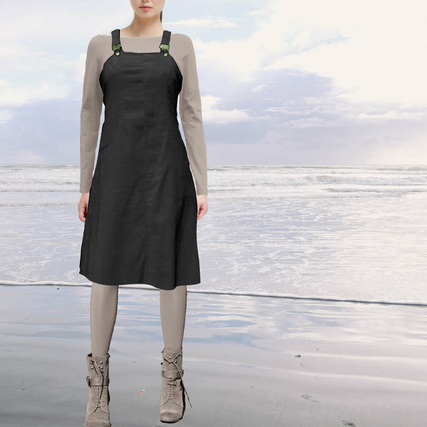 hippe overgooier in katoenen ribcord/ Trendy corduroy  pinafore dress