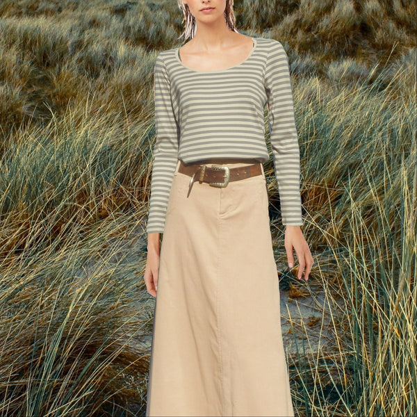 lange corduroy rok