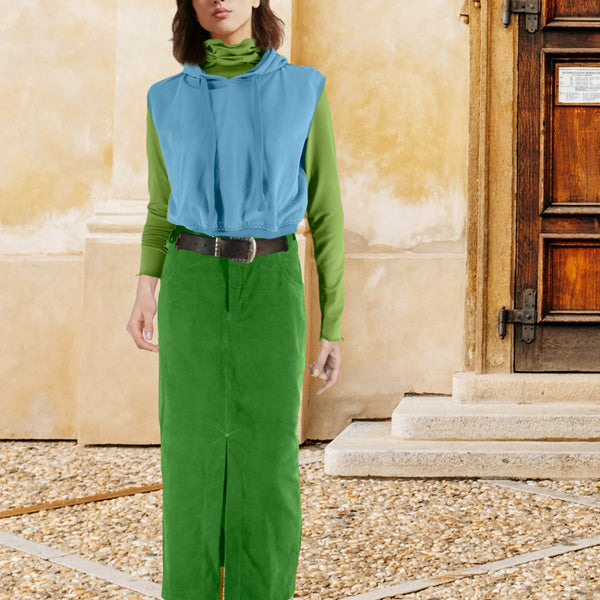 Hippe ribcord  rok, Trendy corduroy skirt