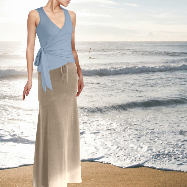 Wikkel hemdje van bio tricot / wrap top of bio cotton