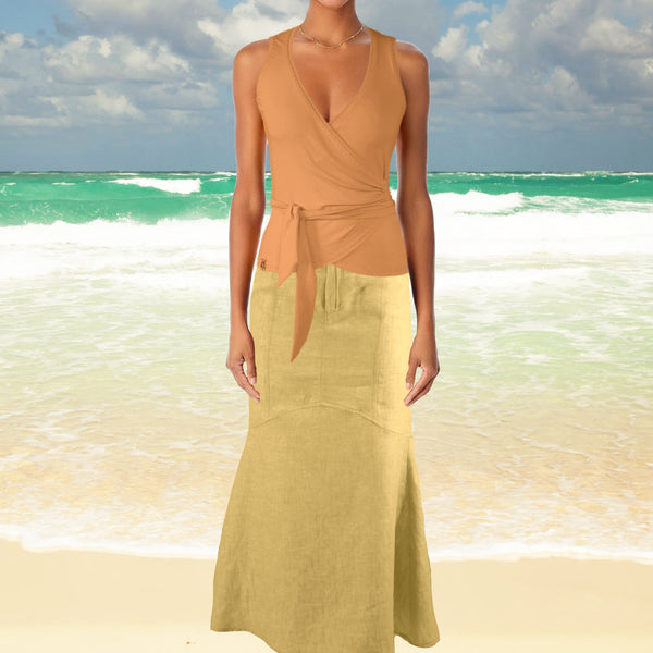 Wikkel hemdje van bio tricot / wrap top of bio cotton