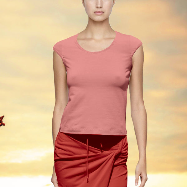 shirt organische katoen met kapmoutje/ organic cotton T shirt