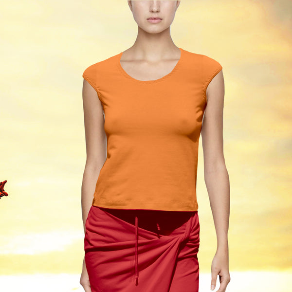 shirt organische katoen met kapmoutje/ organic cotton T shirt